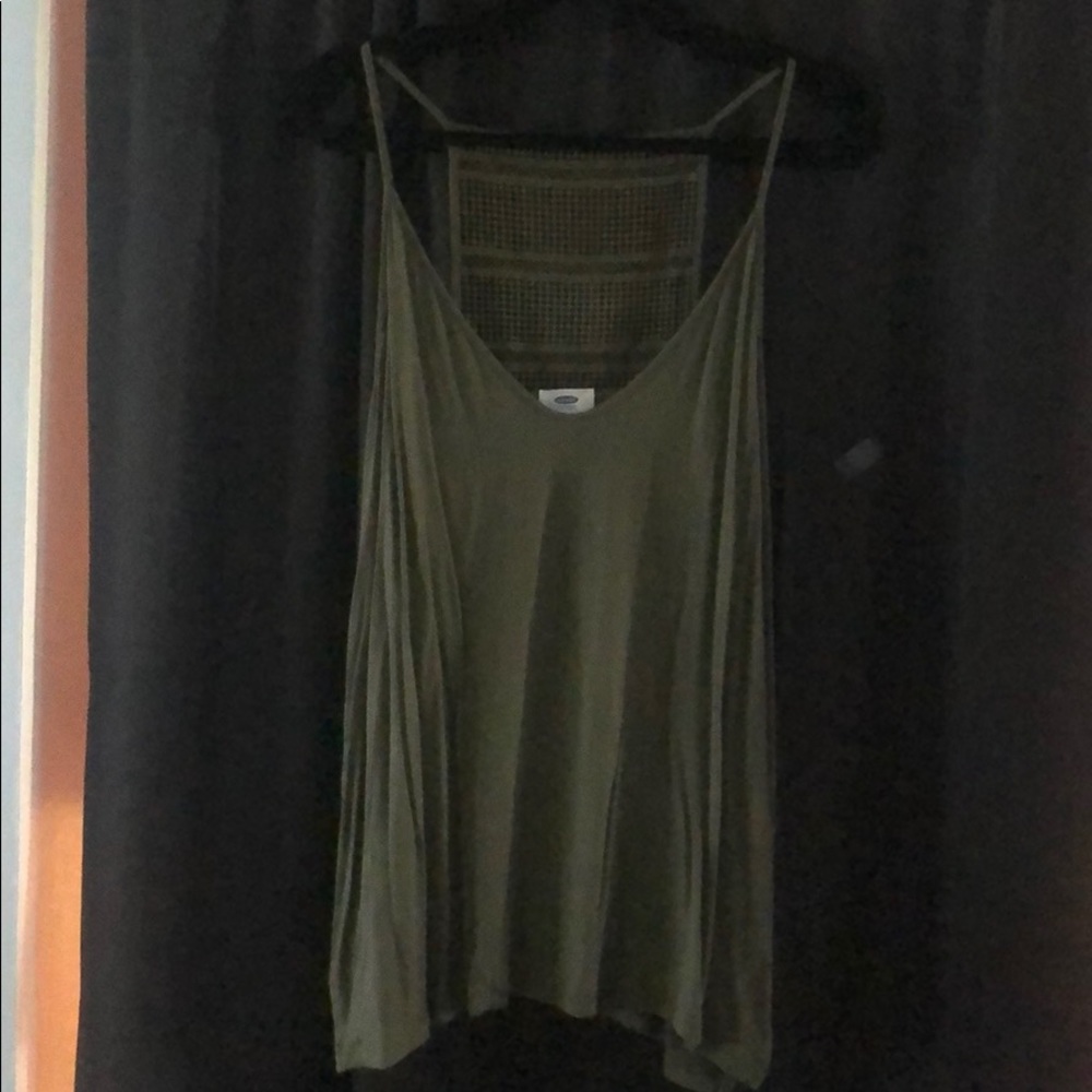 Olive green old navy tank top